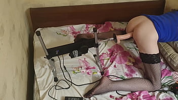 Preview 2 of Boy Rapes Boy - Femboy ass fucked at home with sex machine