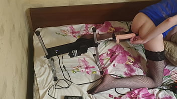 Preview 1 of Boy Rapes Boy - Femboy ass fucked at home with sex machine