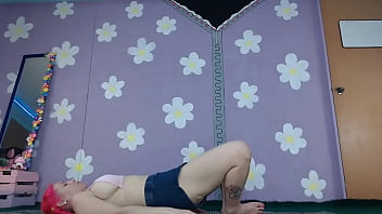 Preview 1 of Indan Pov - Bikini Yoga workout Beginner Cute Milf Flashing Nip Slip Pierced Nipples