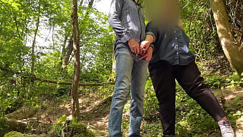 Preview 2 of Brutal Argentinian - My fat ass slutty wife peeing standing up doggystyle then holding my cock when I pee