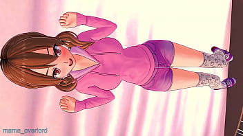 Preview 1 of Nev Sex Vidio Hd Mp3 - girl bouncing in legs (with pink hoodie) (variation A)