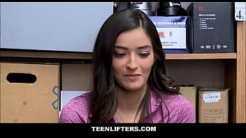 Preview 1 of School Xxx Mov - TeenLifters - Cute Brunette Teen Caught Shoplifting Clothes Makes Fuck Deal With Officer For No Police - Emily Willis