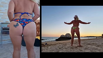 Preview 3 of Mom And 3daughters - LISA ARANHA FOI SENSUALIZAR E QUASE CAIU DA ESCADA