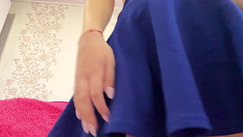 Preview 2 of Lubetube Com - Student in a mini skirt without panties