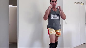 Preview 2 of Big Bude Tits - STEP GAY DAD - THE KICKBOXER - REMEMBER WATCHING THOSE 80&#039_S KICKBOXING MOVIES AND GETTING SO TURNED ON? WELL NOW YOUR ALL GROWN UP AND HAVE THE HOUSE TO YOURSELF AS WELL AS A FAT JUICY COCK TO TR