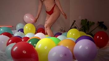 Preview 1 of Nude Shelley Lubben - Birthday Balloons. Stuffed &amp_ Cum Covered