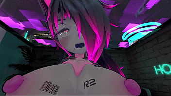 Preview 2 of Old Women With Teenage Boy Sex - Robot girl rides on futanari cock.