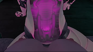 Preview 1 of Old Women With Teenage Boy Sex - Robot girl rides on futanari cock.