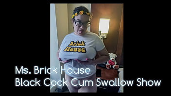 Preview 1 of Heather Pumping Throat - Ms Brickhouse Black Cock Cum Swallow Party clip