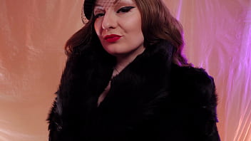 Preview 4 of Jepang Sexx Mom - FemDom ASMR video: fur fetish Mistress Arya Grander in leather gloves