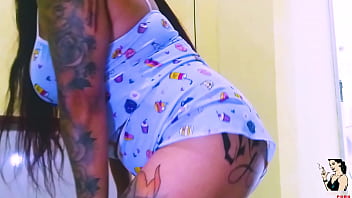 Preview 1 of Clothes Squirt - Trailer - Paty Angel the tattooed redhead in the solo show with a lot of orgasm