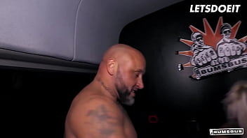 Preview 3 of Tearing Cock - Jessy Key &amp_ BJ Cat Share One Penis On The Backseat &amp_ Hardcore FFM Threesome - LETSDOEIT