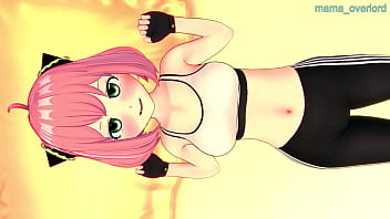 Preview 1 of Iciki Miko - Anya Adult version wearing deportive clothes for training (spy x family)