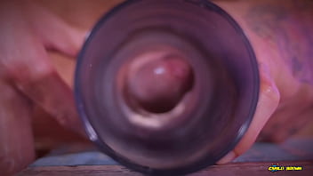 Preview 1 of Swaziland Sex - Closeup view from inside my fake pussy while I fuck it slow and passionate until I shoot a big load. Cum inside fleshlight - Camilo Brown