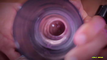 Preview 4 of Swaziland Sex - Closeup view from inside my fake pussy while I fuck it slow and passionate until I shoot a big load. Cum inside fleshlight - Camilo Brown