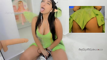 Preview 2 of Rom Fok - ASMR PORN INTENSE cosplay Sexy fairy ninph teasing and sucking her toy doing ahegao faces like manga anime or hentai