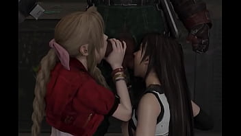 Preview 4 of Storys Japan - [ Aerith &amp_ Tifa double team Barrett ] - Teehee70