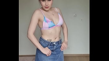 Preview 1 of Teen Folter Bdsm - Skirt and swiming bra