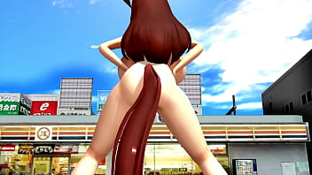 Preview 1 of Mature Dildo Anal - Uma Musume MMD Mihono Bourbon Hentai Masturbation Dance