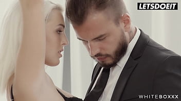 Preview 1 of Plastic Lips - FREE FULL VIDEO - Perfect Blonde In Hot Lingerie Lovita Fate Glamorous Fuck With Boyfriend - WHITEBOXXX