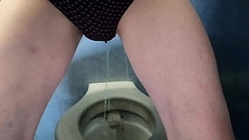Preview 2 of Vidio Bokep Eropa - Pee in my knickers. Public toilet