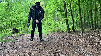 Preview 1 of Sex Adlt - PREVIEW BLACKLEATHERHANDS WITH MONSTERDILDO