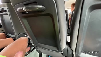 Preview 1 of Suny Lewon Xnxxn - Stranger surprises me with masturbation in a public bus and I help him jerk off