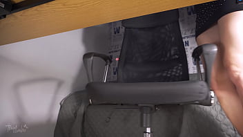 Preview 3 of Bkn Show - Voyeur Under Desk Filmed Milf Secretary Upskirt Lace Panties