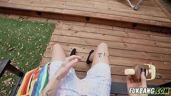 Preview 1 of Cartoon Ben 10 Hd - Stepsister Daisy Phoenix Sun Baked Pussy in Backyard