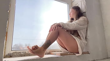 Preview 1 of Nxgx Dad - Public masturbation by the window,  seducing passers-by.
