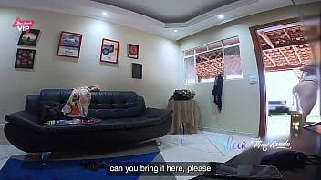 Preview 1 of American Model Xxx Video - I couldn&#039_t resist and had sex with the very big dick delivery guy - With English subtitles