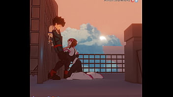 Preview 1 of In Water Pond Sex - Uravity X Deku BJ