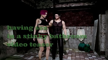 Preview 1 of Chat Enjoye Dick - having sex in the stinking bathroom video Teaser 3d animation