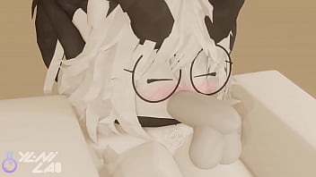 Preview 2 of Japan Roommates - Roblox goat girl gives me a blowjob