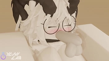 Preview 4 of Japan Roommates - Roblox goat girl gives me a blowjob