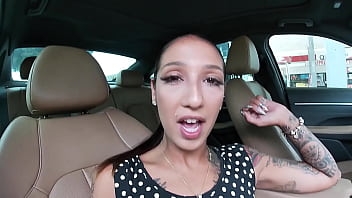 Preview 1 of Wait Wapoz Ru - Exhibitionist Wife Mrs Stefanie Mafra Gas Station Upskirt Flashing Her Shaved Pussy,  Big Ass,  And Tits!
