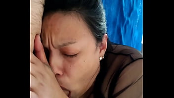 Preview 3 of Desi Sexy Videocom - Hot brunette takes a big cock in her deepthroat,  oral juicy cumshot