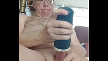 Preview 1 of Jerk Of My Sister Legs - Cumming with a fake pussy and my hand