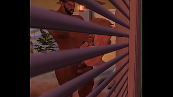 Preview 3 of Tube Anal Fint - spying on cam thru bedroom window