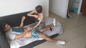 Preview 2 of Lesbo Casting - Mi Madrastra nos puso una camara Oculta,  vio como su nena me chupa la verga y como la penetro por todo lado y en cuatro C