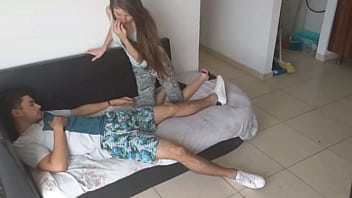 Preview 1 of Lesbo Casting - Mi Madrastra nos puso una camara Oculta,  vio como su nena me chupa la verga y como la penetro por todo lado y en cuatro C
