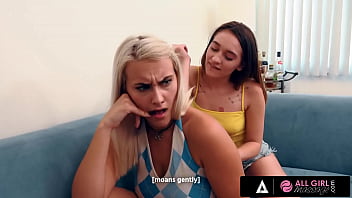 Preview 1 of Law Fathar - ALL GIRL MASSAGE - Straight Babe Gets Massaged By Lesbian BFF And Ends By Eating Each Others Pussy