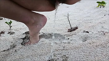 Preview 1 of Blood Hard Choti Larki - Exhibitionist Wife Helena Price Caribbean Nude Beach Voyeur Cock Tease! Day 2 Part 2 FREE VIDEO