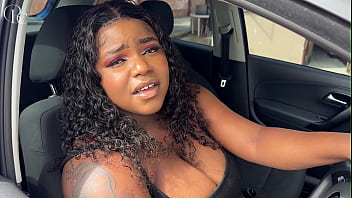 Preview 1 of Nauhtyamerika Om - Big Ass Ebony Gets Fucked Through a Hole in Her Tight Shorts on Her Way to the Car Wash