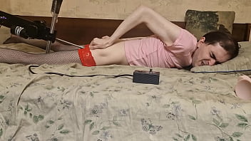 Preview 2 of Czech Fox - Femboy home sex with machines