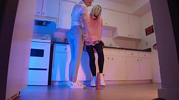 Preview 2 of Fbb Feet - Girlfriend helps guy fuck with dildo
