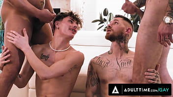 Preview 4 of Virgin Brutal Rape Xxx Asian - ADULT TIME - Muscle Tops Swingers Assfuck Hungry Bottom Students and Cum On Their Pretty Face
