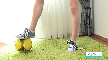 Preview 1 of Sister Piss In Brother Mouth - Sexy Soccer Fan Angel Loves Covering His Ball With His Hot Load!