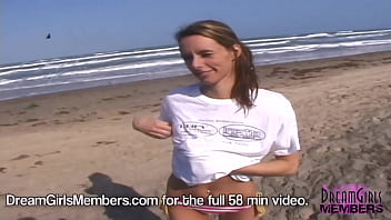 Preview 4 of Luna Star Ducks Bbc - College Coeds Strip Nude On A Texas Beach