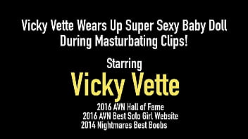 Preview 1 of Blaze Cum Tribute - Vicky Vette Wears Up Super Sexy Baby Doll During Masturbating Clips!